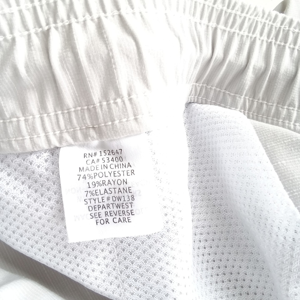 Depart West Women's White Lightweight Athletic Shorts - Size XL - Picture 7 of 8
